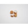 Buy cheap Cosmetic Bamboo Covered Plastic Screw Cap Cylinder 18mm 15mm For Bottles from wholesalers