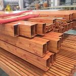 15mm 22mm 20mm Wood Grain Aluminium Square Tube Powder Coated Cladding
