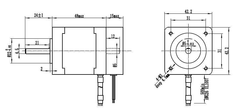 Small Milling Cnc Machine Servo Motor Closed Loop Nema 17 55kgCm