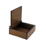 102mm Plywood Wooden Jewelry Storage Box Decorative Storage Treasure Pack Box