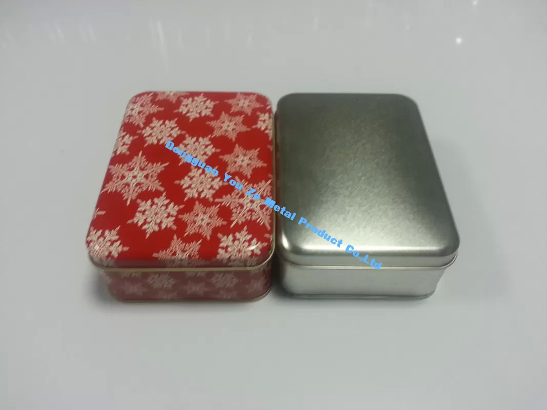 0.23mm Christmas Cookie Tin Food Grade Gift Tins Wholesale Metal Cans with Lids Rectangular Tin