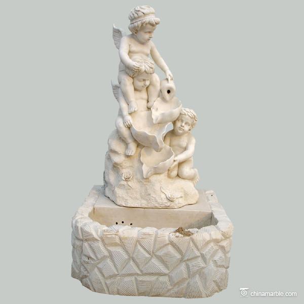 Buy cheap China marble Stone Carving Sculpture Angels marble wall fountain W-FTN08 from wholesalers