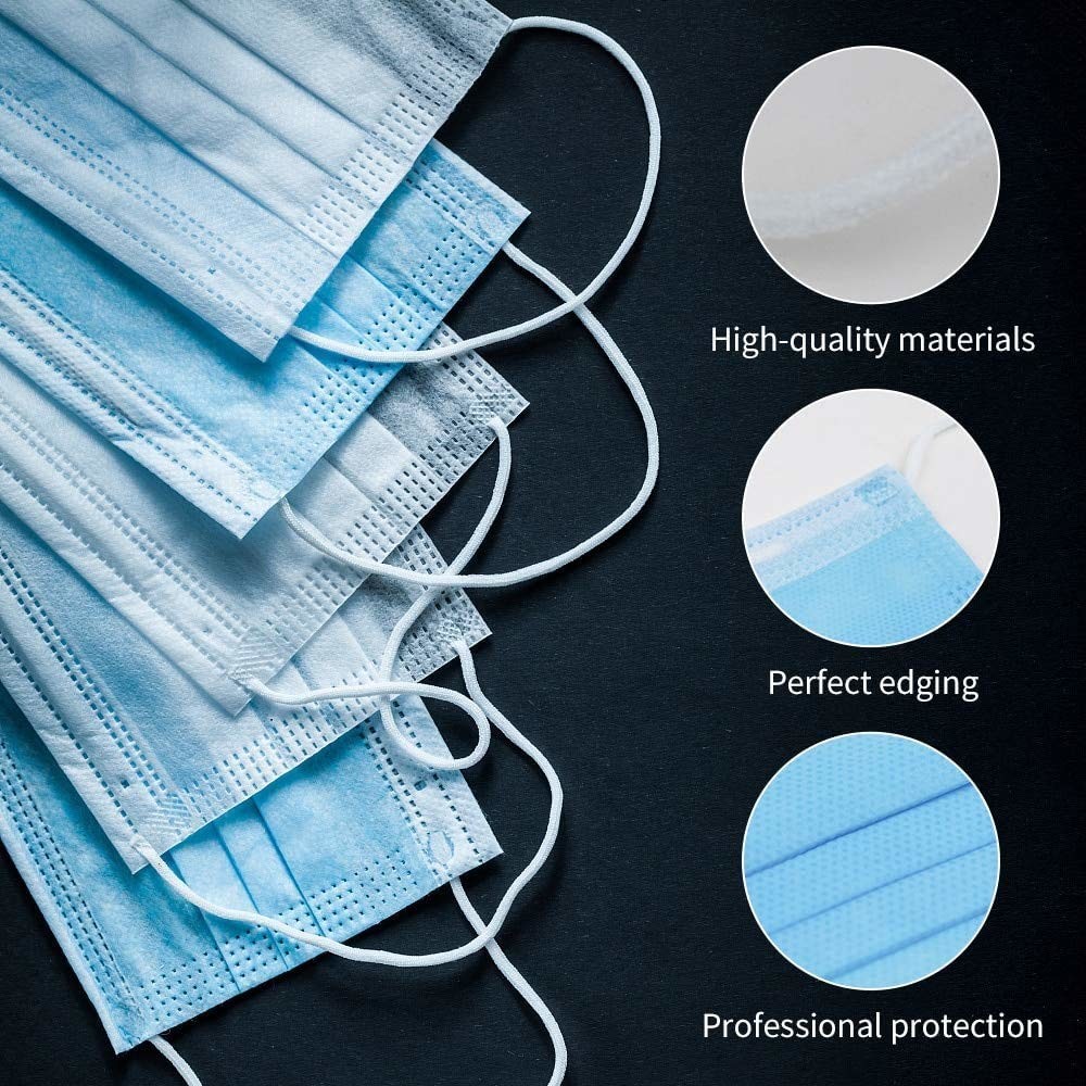 3 Ply Non-woven Fabric Dental Disposable Medical Face Mask For Hospital