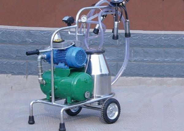 Buy cheap Dry Type Vacuum Pump Mobile Milking Machine With Stainless Steel Teat Cup from wholesalers