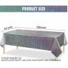 Buy cheap Laser Rainbow Theme Party Tablecloth Aluminum Film Birthday Wedding Party Decoration Disposable Tablecloth Decoration from wholesalers