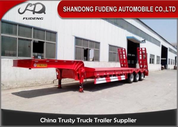 Buy cheap 3/4 Axles Transport Low Bed Semi Trailer Heavy Duty Equipment 60 Tons from wholesalers