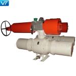 Pneumatic Actuator Fully Welded Ball Valve Union Melt Welding Technics