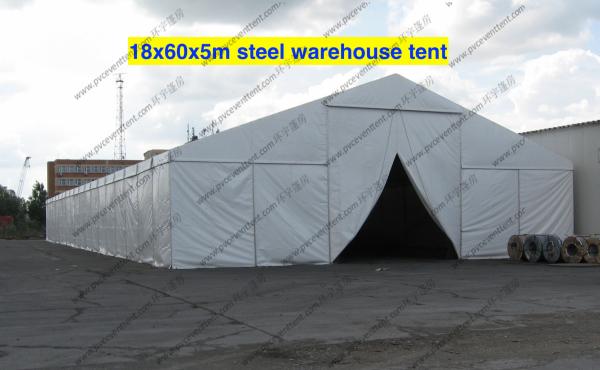 Buy cheap Firm 18m Steel Frame Warehouse Storage Tent , White PVC Fabric Tent For Storage from wholesalers