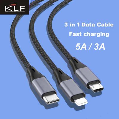Buy cheap USB Cable 3 in 1 Fast Charging Data wire from wholesalers