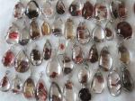 Wholesale Natural Phantom Crystal Gemstone Semiprecious Stone Pendant Jewelry