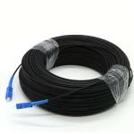 Ftth Single Mode Fiber Optic Patch Cord Drop Cable G657A GJXFH black sheath