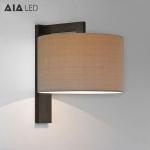 Wall mounted fabric shade headboard wall light reading wall light & Indoor led