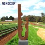 Outdoor Garden Metal Art U-shaped Geometry Weather resistant Steel Sculpture