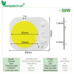 Round 50W LED Chip High Power Driverless Full Spectrum AC220V