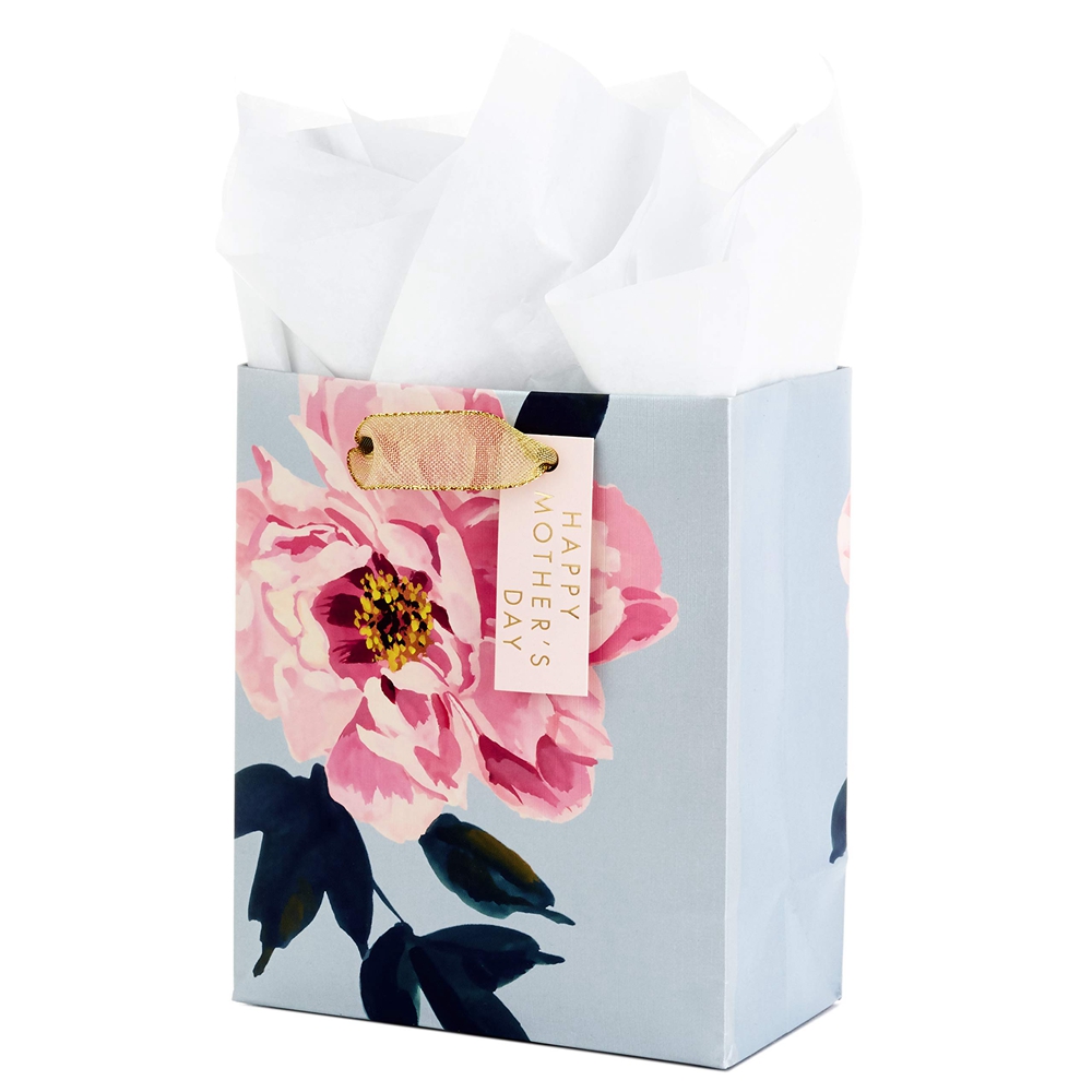Custom Logo Flower Plated Folding Card Paper Tote Bag Made from Recycled Materials