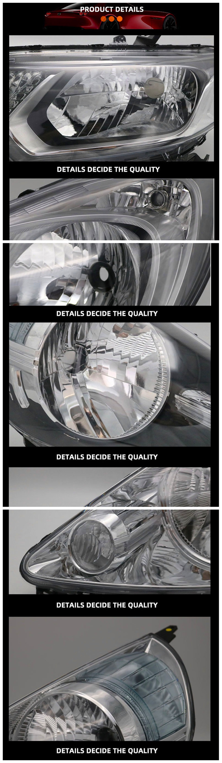 33101-SDA-H02 Head Light For Honda Accord 2003-2007 CM5 CM4 CM6 Supply Enough Stock