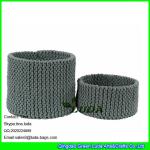 LDKZ-033 Pure color storage basket hand knitted home storage basket large