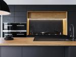 Custom Luxury Wood Grain MDF Moisture-Resistant Frameless Kitchen Cabinets Dubai