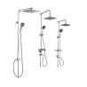 Buy cheap 24MM Chromed Square Rain Bathroom Shower Set With Overhead Shower Head And Hand Shower from wholesalers