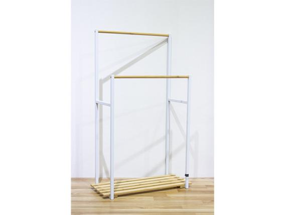 Buy cheap 92cm High 57cm Long Bamboo Bathroom Storage Shelf With 2 Bars from wholesalers