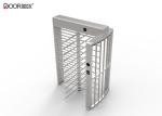 Security Entrance Full Height Turnstile Gates , Stainless Steel Turnstiles Ip65