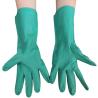 Buy cheap Green Nitrile Gloves 15 Mil Beaded Cuff Textured Fingertips Ambidextrous for Household Industrial Use from wholesalers