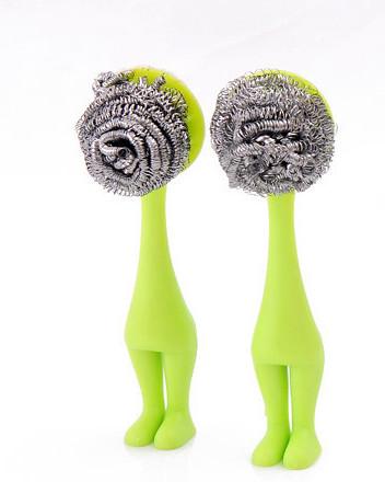 Buy cheap No Peculiar Smell Stainless Steel Scrub , Antibacterial Stainless Steel Scourer With Handle from wholesalers