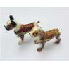 Buy cheap Fashion Metal Alloy Pewter Crystal Enamel Dog Trinket Jewelry Box from wholesalers