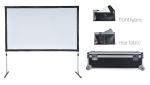 Front And Rear Fast Fold Projection Screen Portable Outdoor 200 300 Inch 16:9 4