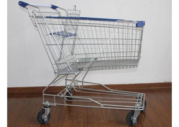 Buy cheap Supermarket Metal Handcart Rustless 4 Wheels Shopping Trolley For Shop from wholesalers
