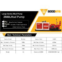 Buy cheap 2500L mud pump, GN2500 mud pump, goodeng mud pump 2500L product
