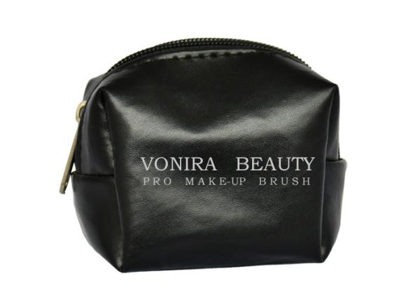 Buy cheap Portable PU Leather Travel Makeup Brush Bag / Fake Leather Cosmetic Brush Bag from wholesalers