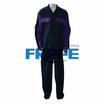 Quality Cotton/Nylon Two Tone Blue Purple Fr Coveralls 220gsm For Oil Gas Industry for sale