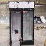 SABER 1000L Two Upright Glass Door Fridge Embraco Compressor