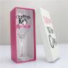 Buy cheap Clear blown wine goblet glass with custom printing for party from wholesalers