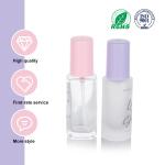 30ml Transparent Empty Foundation Bottle With Pink Or Purple Plastic Caps