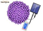 72ft 200 Beads Solar Striming Light Purple SMD0603 For Halloween Decoration