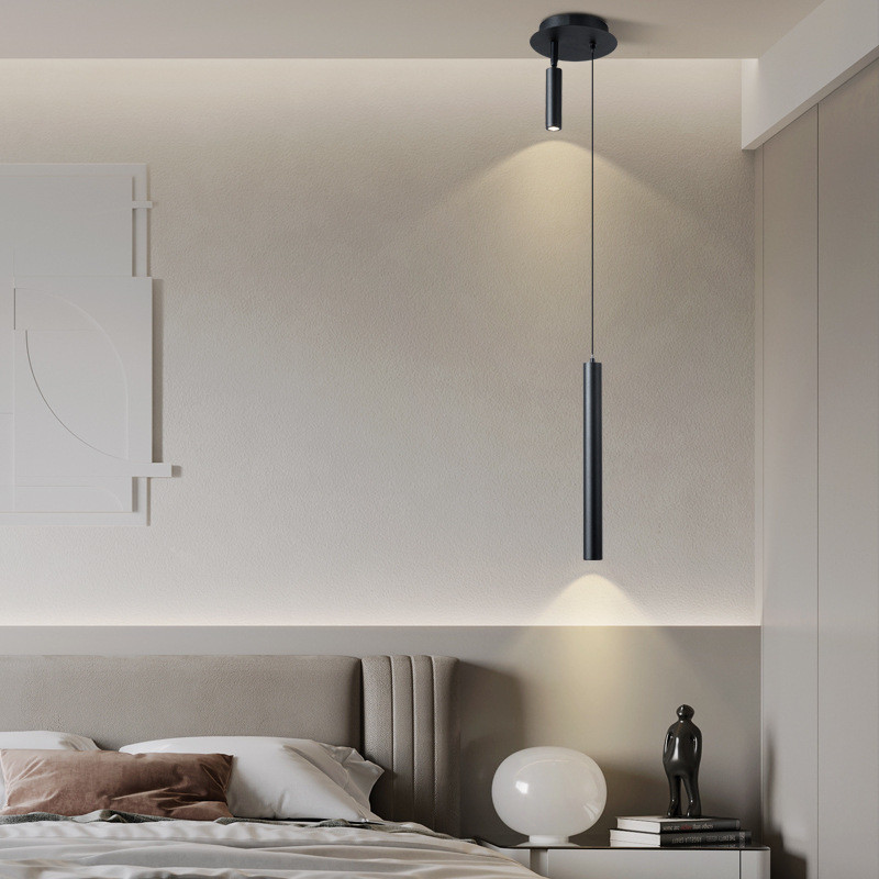 Bedside chandelier modern bedroom living room sofa background wall lamp pendant spotlight hotel villa Nordic atmosphere