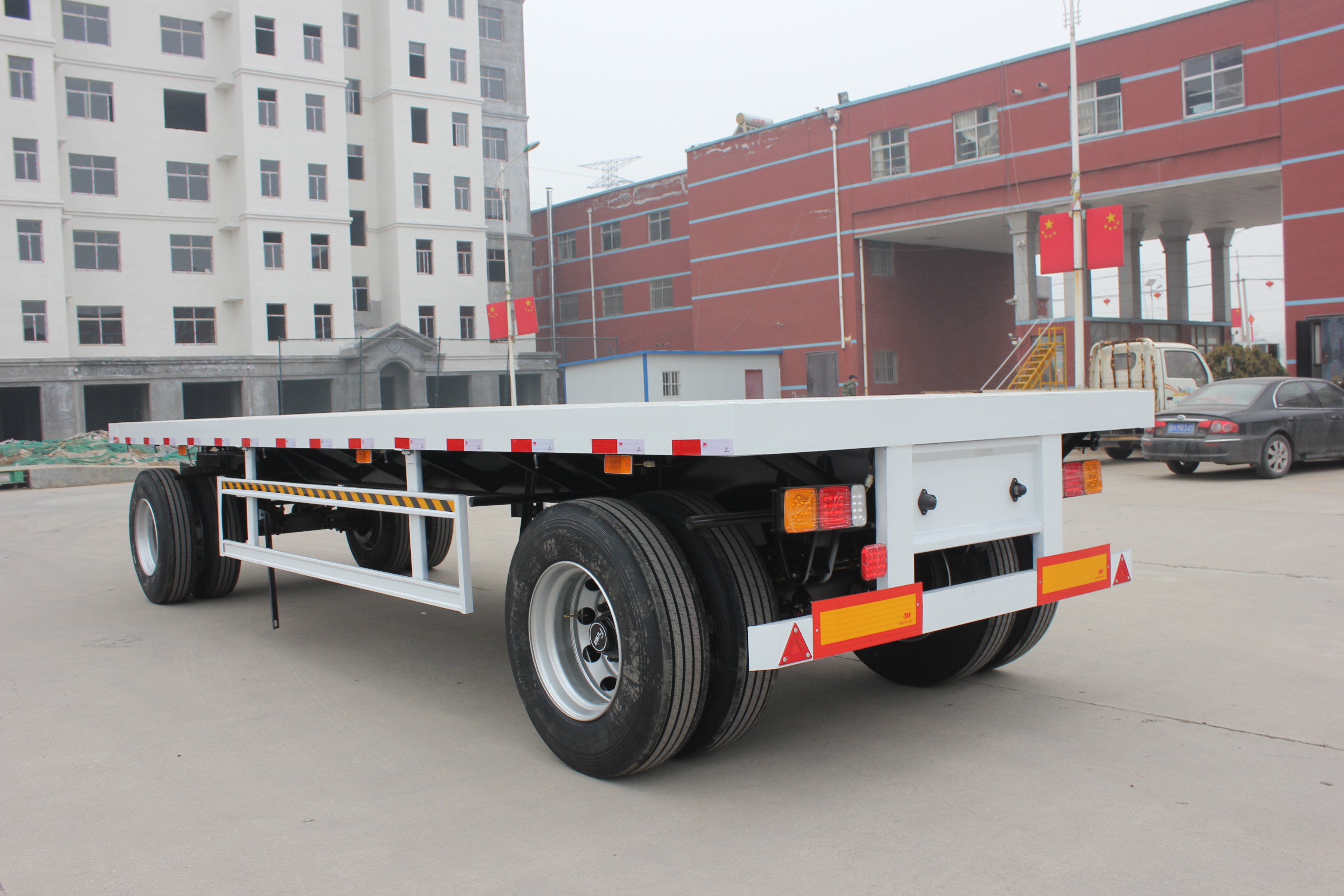 Drawbar Turntable Full Type Trailer with 50T Max Payload and Optional Logo Printing