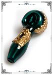 4 Inches Copper Plating Art Glass Smoking Pipe Hand Pipe Mixed Color