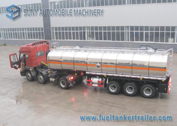 Buy cheap Ammonium Mitrate Oxidatioin Fuel Tank Trailer , 28000L 3 Axle Stainless Steel Tanker Trailers from wholesalers