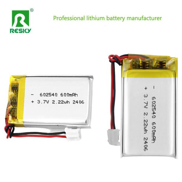 Lithium Polymer Battery Cell 602540 600mAh 3.7V 2.22wh solar Lipo Batteries for medical monitors