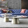 Buy cheap Impermeable Marble Texture Ellipse Coffee Table For Living Room 360 Degree Rotatable from wholesalers