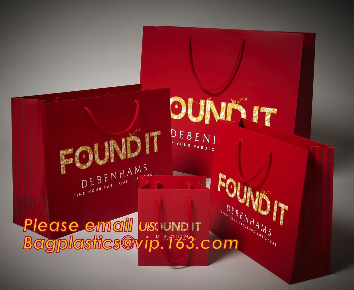 High-End Luxury Unprinted Cardboard Shopping Black Paper Carrier Bag with Rope Handle,Glossy cardboard luxury paper garm
