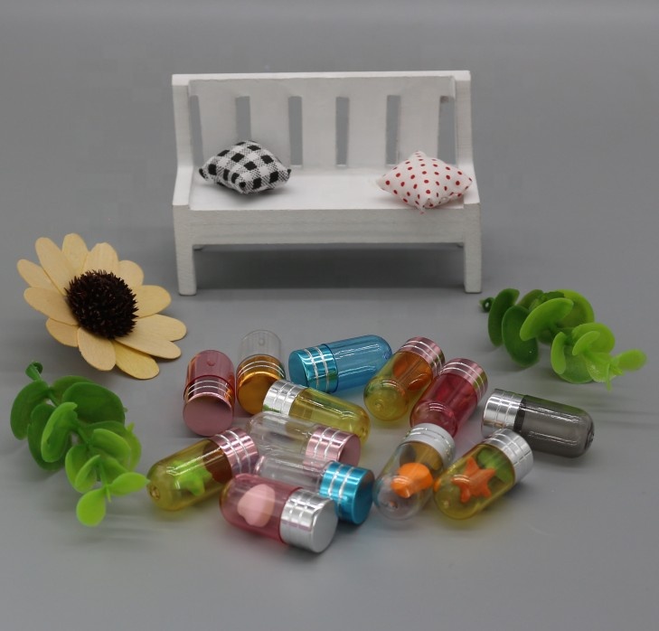 16mm 2g Mini Pill Bottles Cylindrical Shape Aluminium Cap