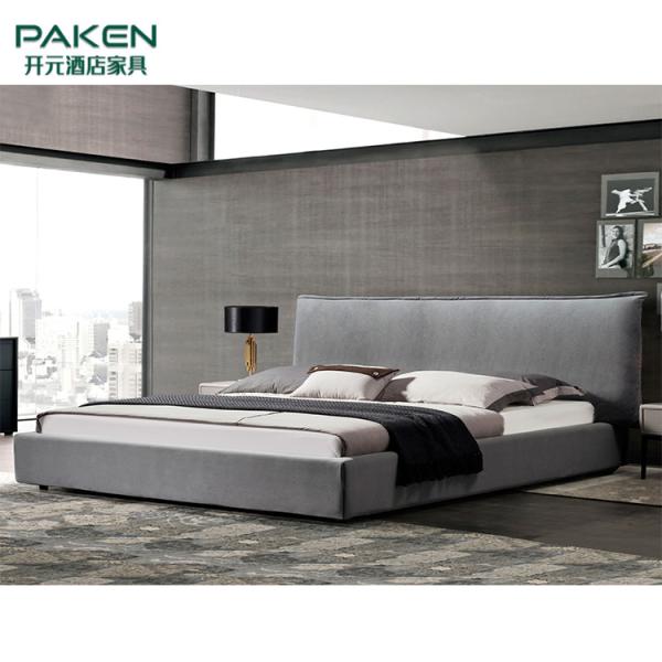 Buy cheap Customize Luxury Villa Furniture Bedroom Furniture & Popular Design Concise Style Bed from wholesalers