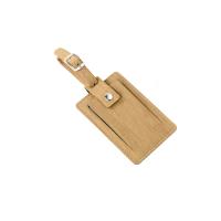 Buy cheap Wood Grain Travel Luggage Tag Personalized Genuine Leather PU product