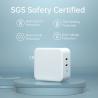 Buy cheap 65W GaN USB C PD Chargers PD 3.0 QC3.0 2 Port Portable Charger Adapter from wholesalers