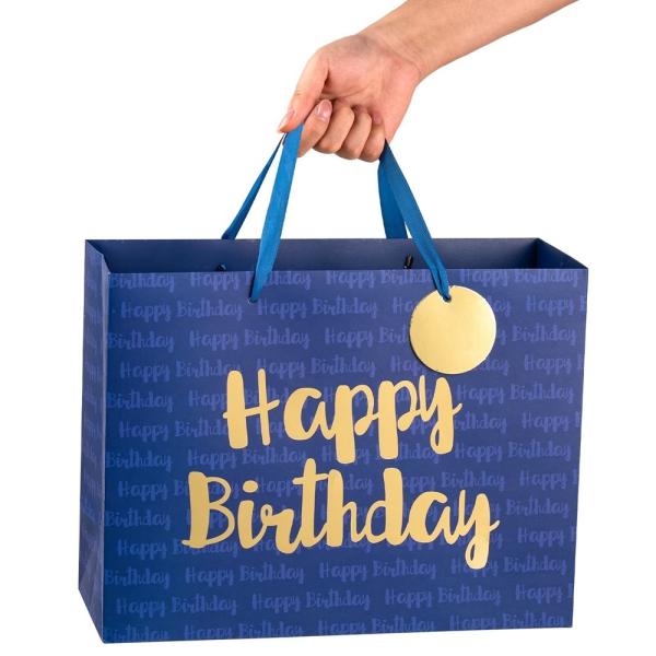 Buy cheap Custom Pattern Type Zhejiang Happy Birthday Party Souvenir Handle Paper Gift Shopping Bags from wholesalers