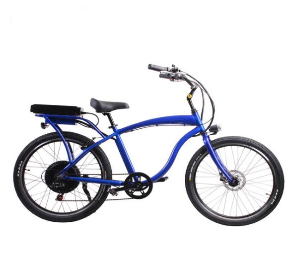 48V 500W 750W Beach Cruiser Electric Bike 6 Speed Rear Hub Motor Bicycle 48V 10